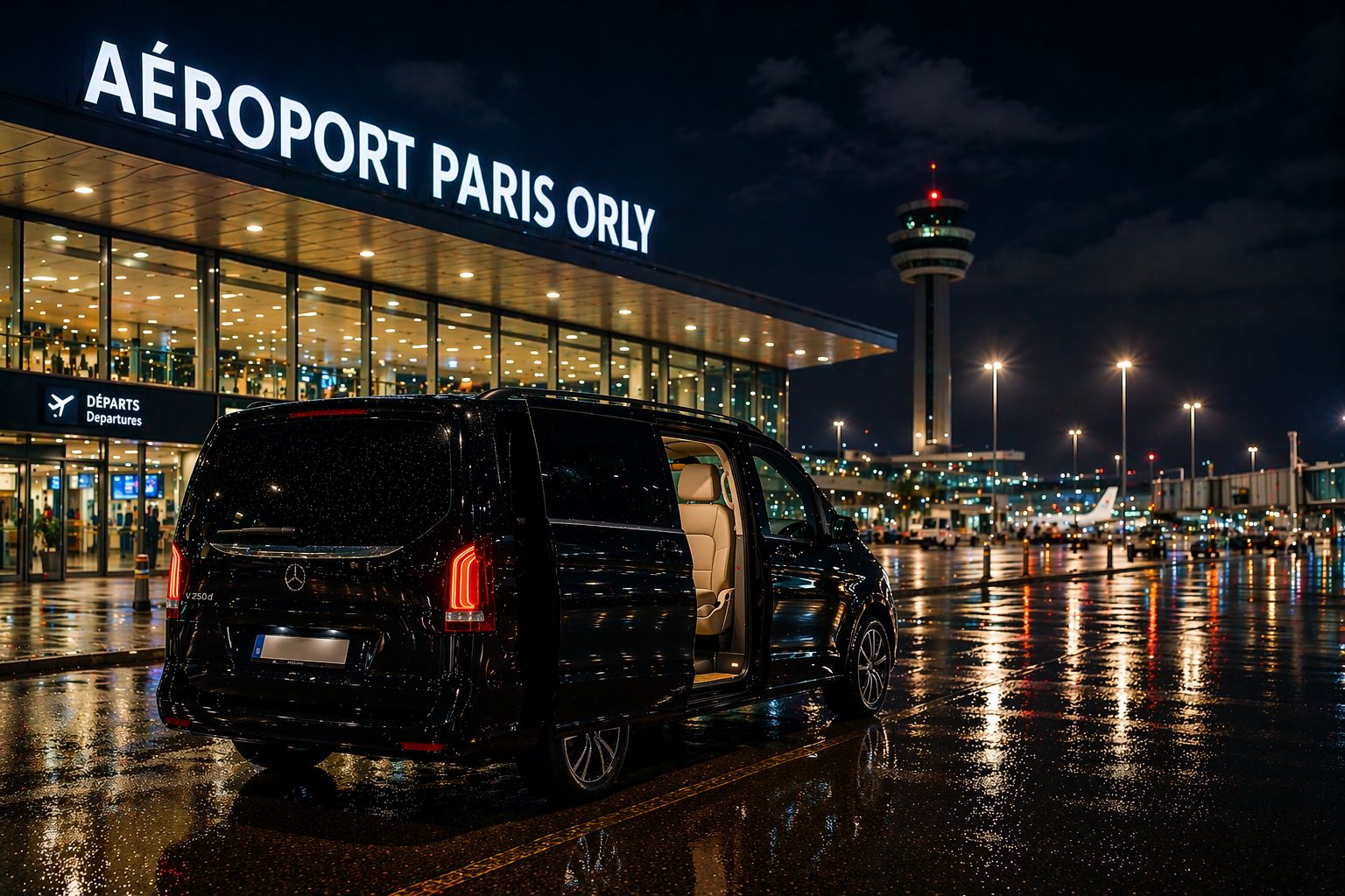 Transfert aéroport Paris Orly chauffeur privé 24/7