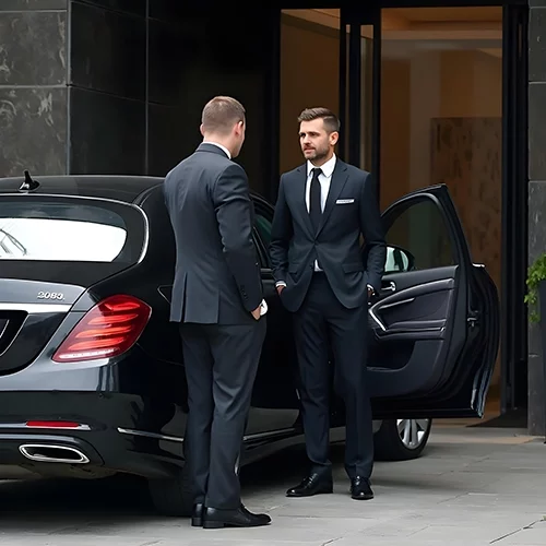 Chauffeur privé exécutif pour déplacements d'affaires et transferts palaces à Nice
