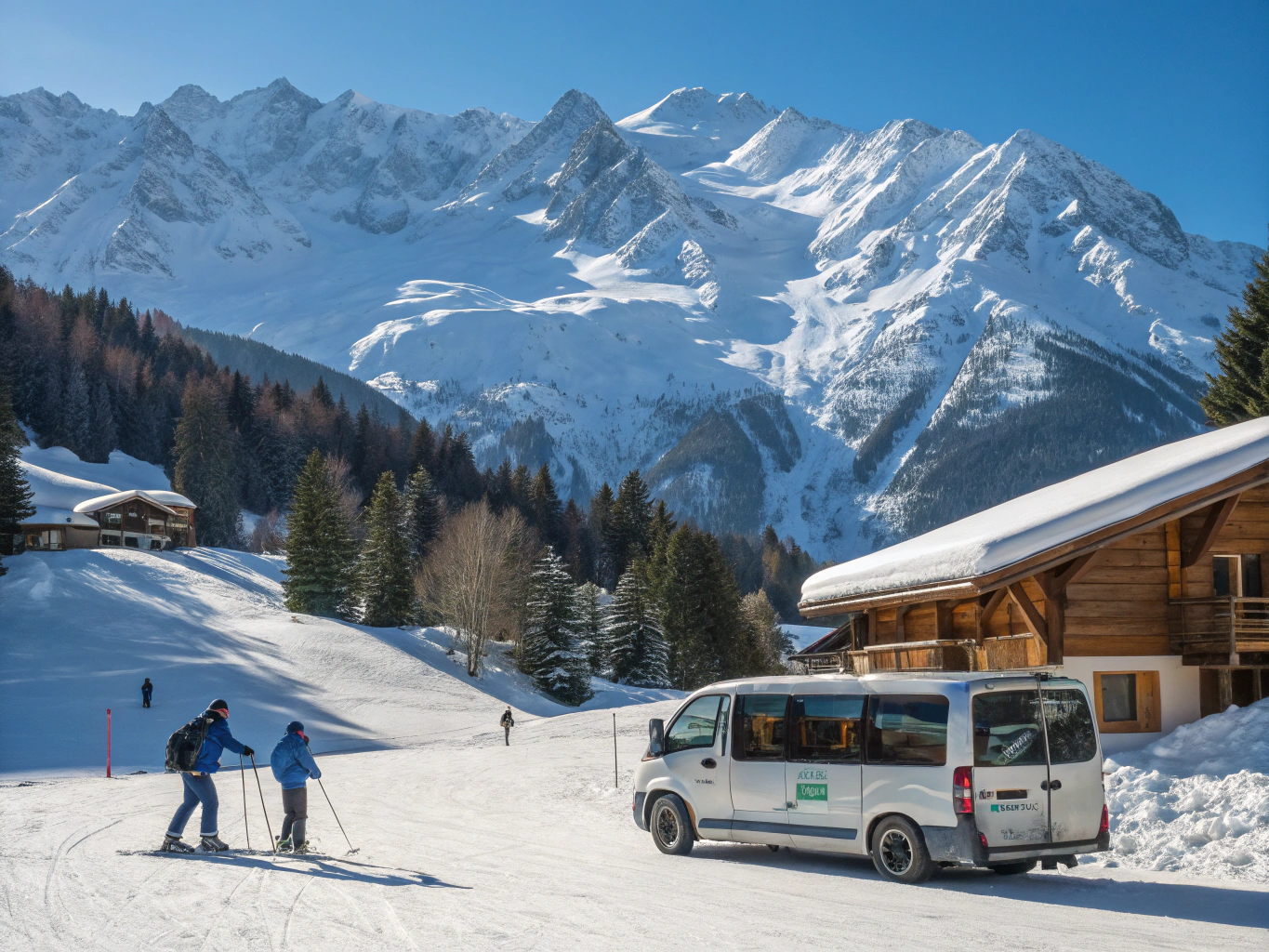 Transfert Chamonix vers les chalets de Verbier